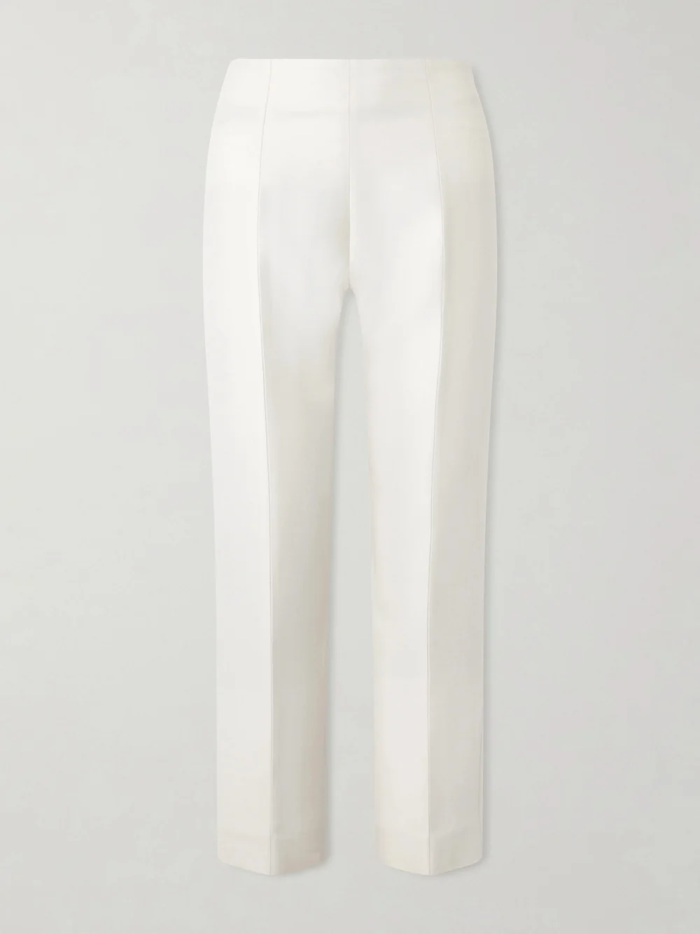 Totême Wool and Silk-blend Straight-leg Pants in ecru