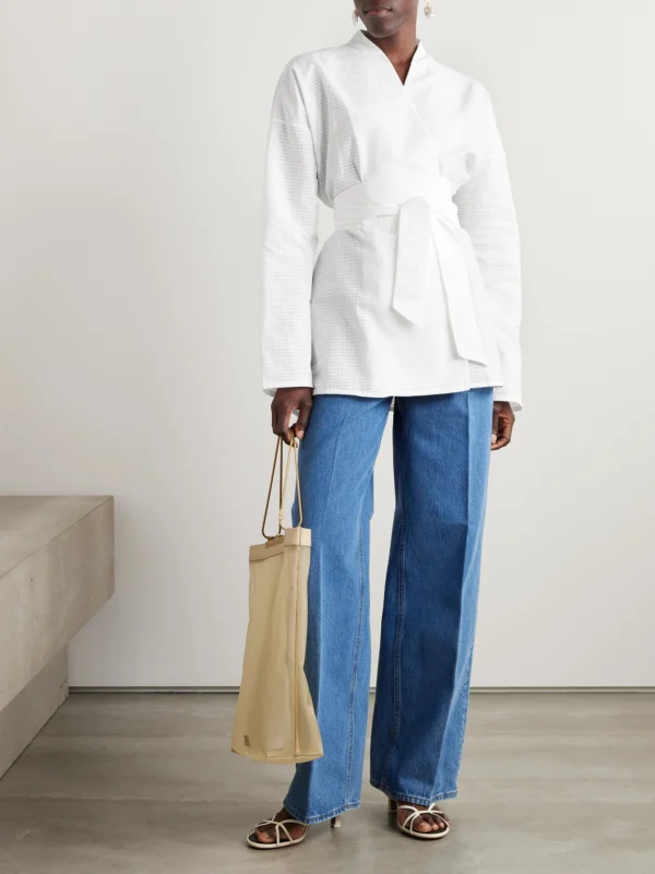 Tove Arya Belted Cotton-ripstop Shirt