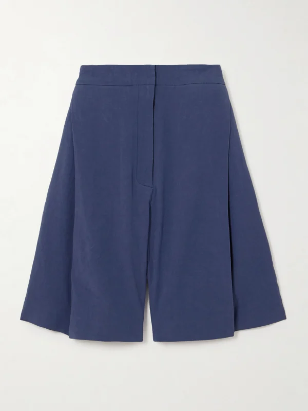 Tove Bella Pleated Linen-blend Shorts