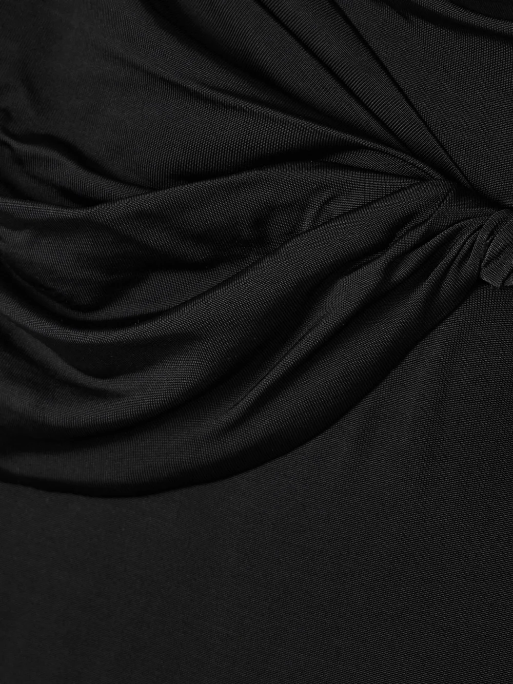 Close-up detail of the Tove Cate Strapless Twist-front Stretch-jersey Midi Dress