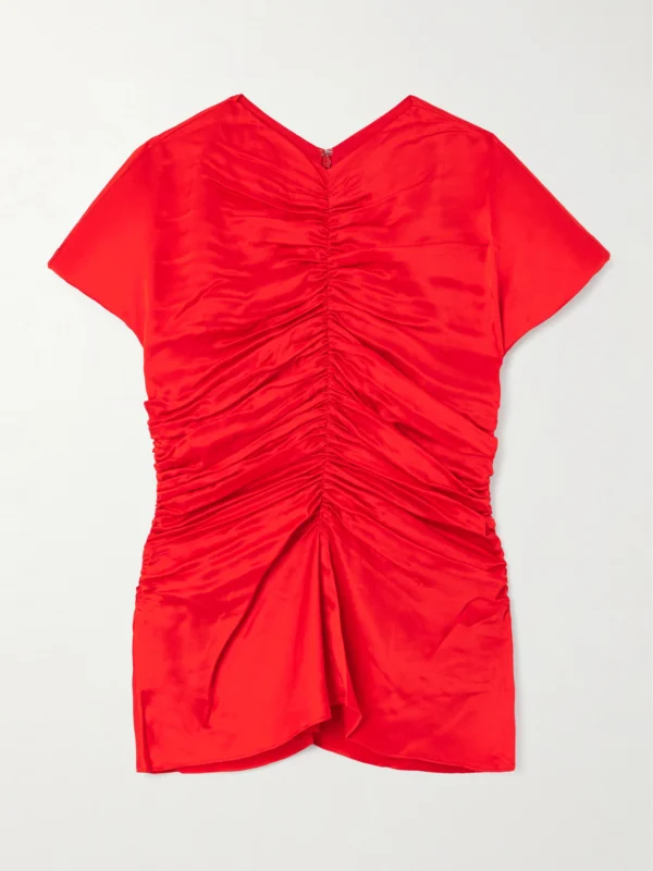 Tove Fiana Ruched Silk-satin Top