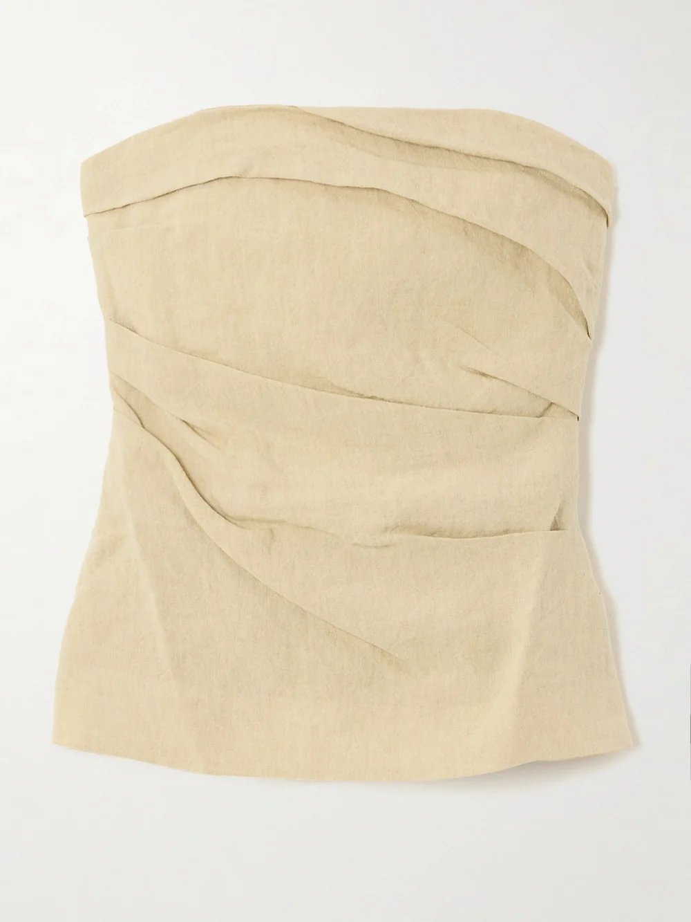 Tove Izel Linen Bandeau Top in beige