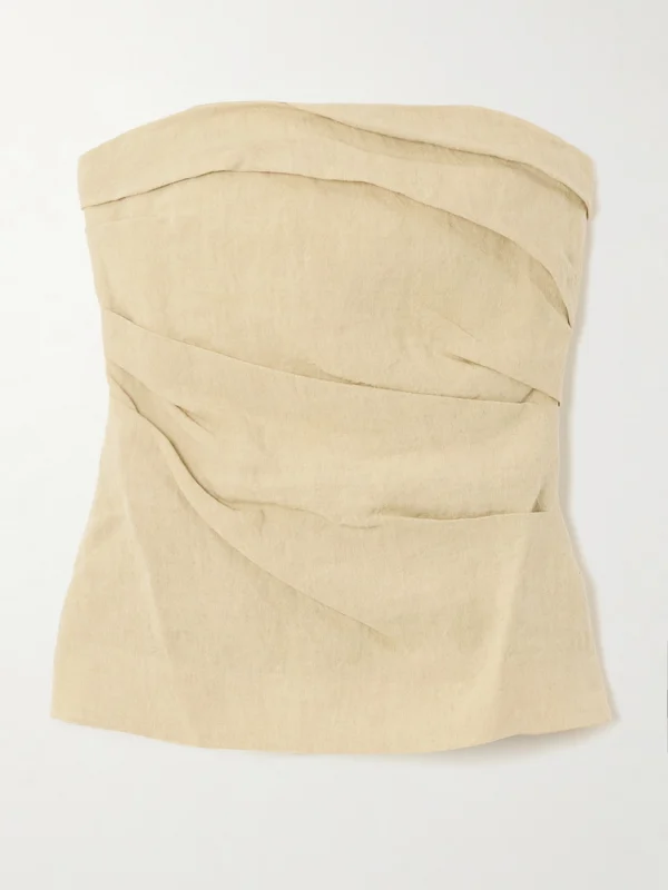Tove Izel Linen Bandeau Top
