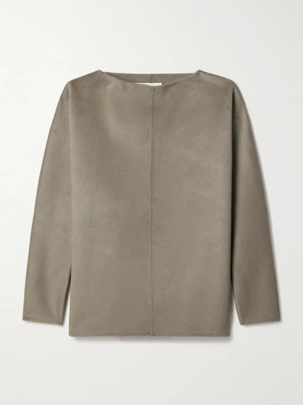 Tove Reine Paneled Wool-blend Felt Top