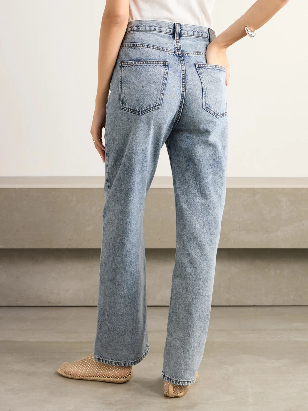 Back view of the Tove Sofie Recycled Mid-rise Straight-leg Jeans