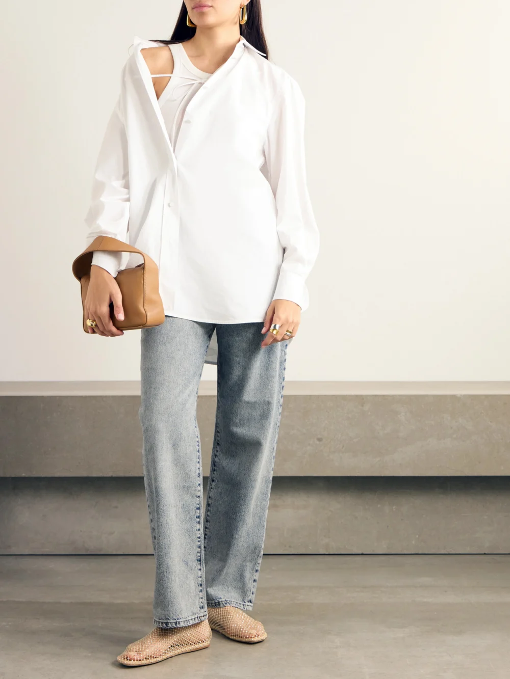 Tove Sofie Recycled Mid-rise Straight-leg Jeans, worn by a model