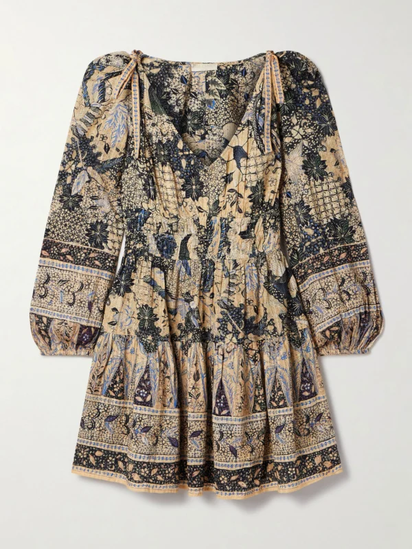 Ulla Johnson Anika Printed Cotton-blend Voile Mini Dress