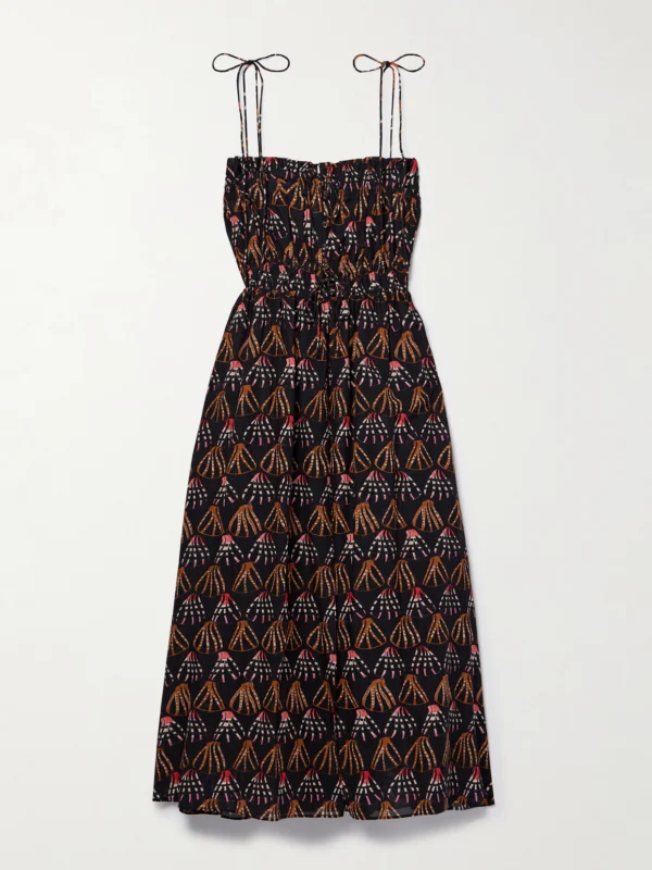 Ulla Johnson Asli Ruffled Printed Cotton-blend Voile Midi Dress