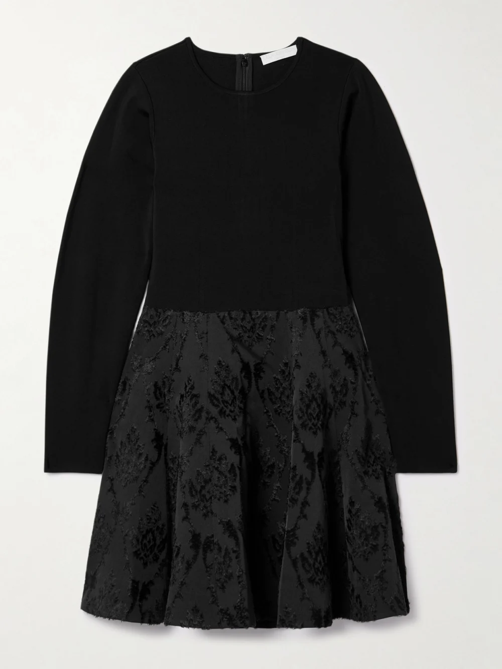 Ulla Johnson Cara Stretch-knit and Fil Coupé Mini Dress in black