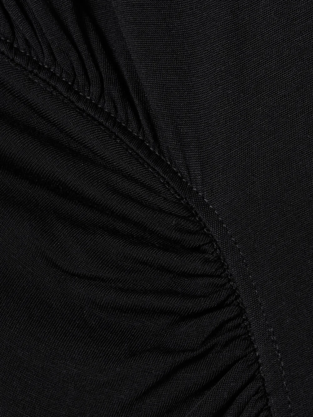 Close-up detail of the Ulla Johnson Ceryse Ruched Lyocell-jersey Maxi Dress
