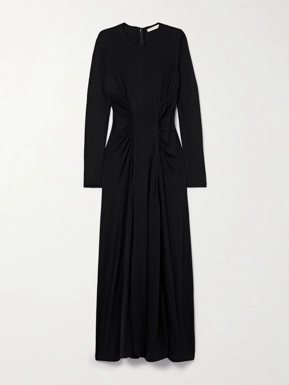 Ulla Johnson Ceryse Ruched Lyocell-jersey Maxi Dress in black