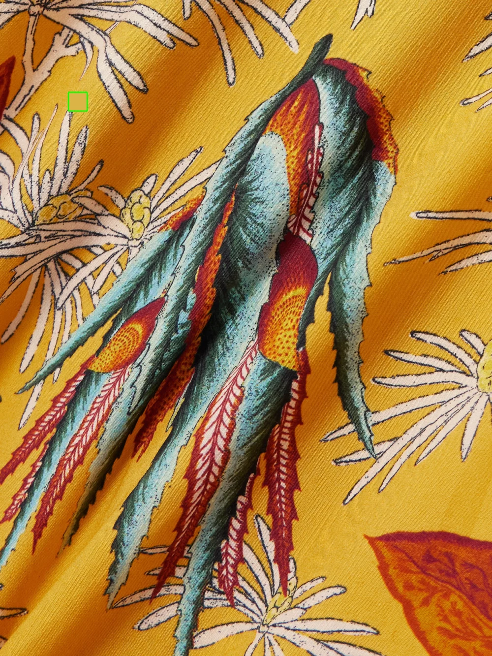 Close-up detail of the Ulla Johnson Devon Floral-print Cotton-poplin Midi Dress