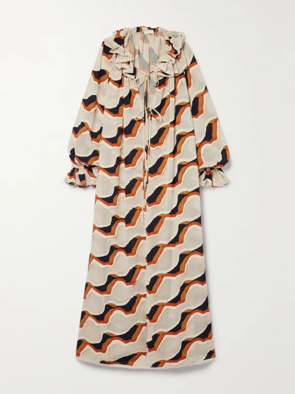 Ulla Johnson Echo Oversized Ruffled Printed Devoré-voile Maxi Dress
