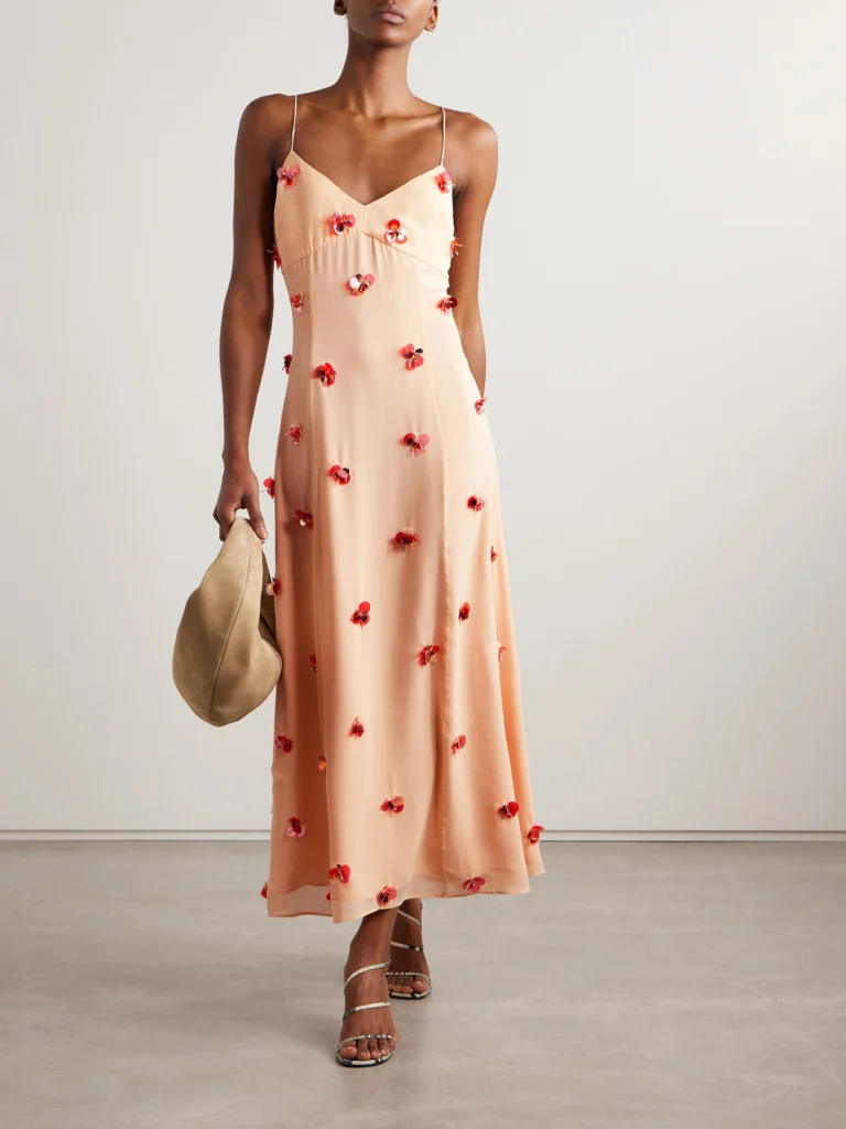 Ulla Johnson Eve Embellished Silk-chiffon Midi Dress