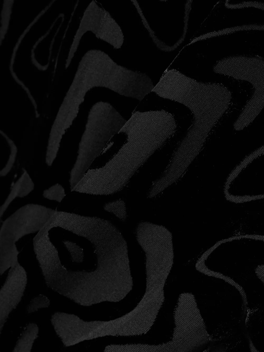 Close-up detail of the Ulla Johnson Helena Devoré-velvet Midi Dress