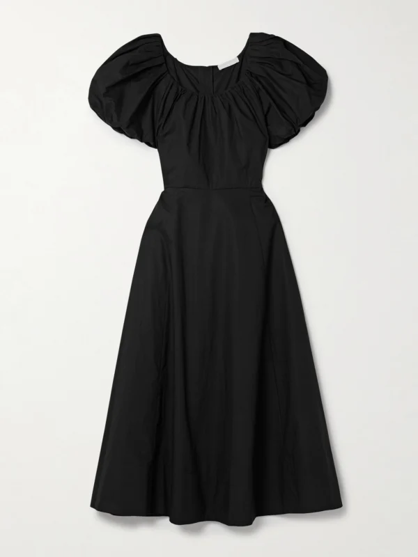 Ulla Johnson Imara Gathered Cotton-poplin Midi Dress