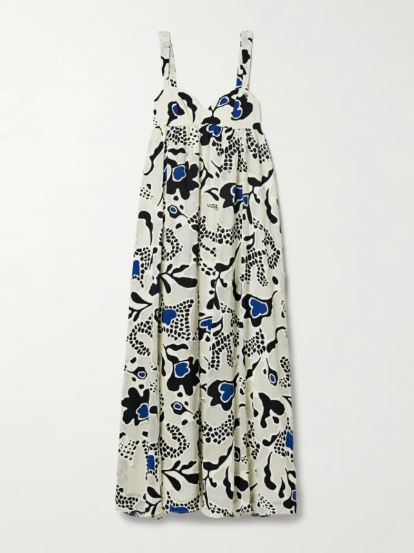 Ulla Johnson Leilani Appliquéd Printed Crepe Maxi Dress