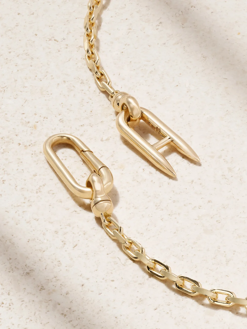 Back view of the Uniform Object Machina 18-karat Gold, Pearl and Diamond Necklace