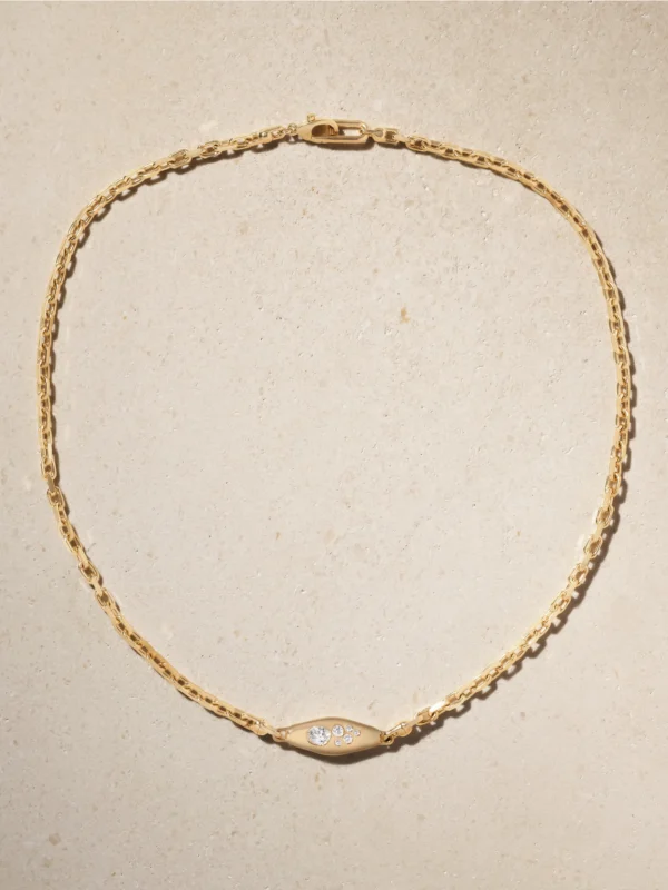 Uniform Object Mini Vessel 18-karat Gold Diamond Necklace