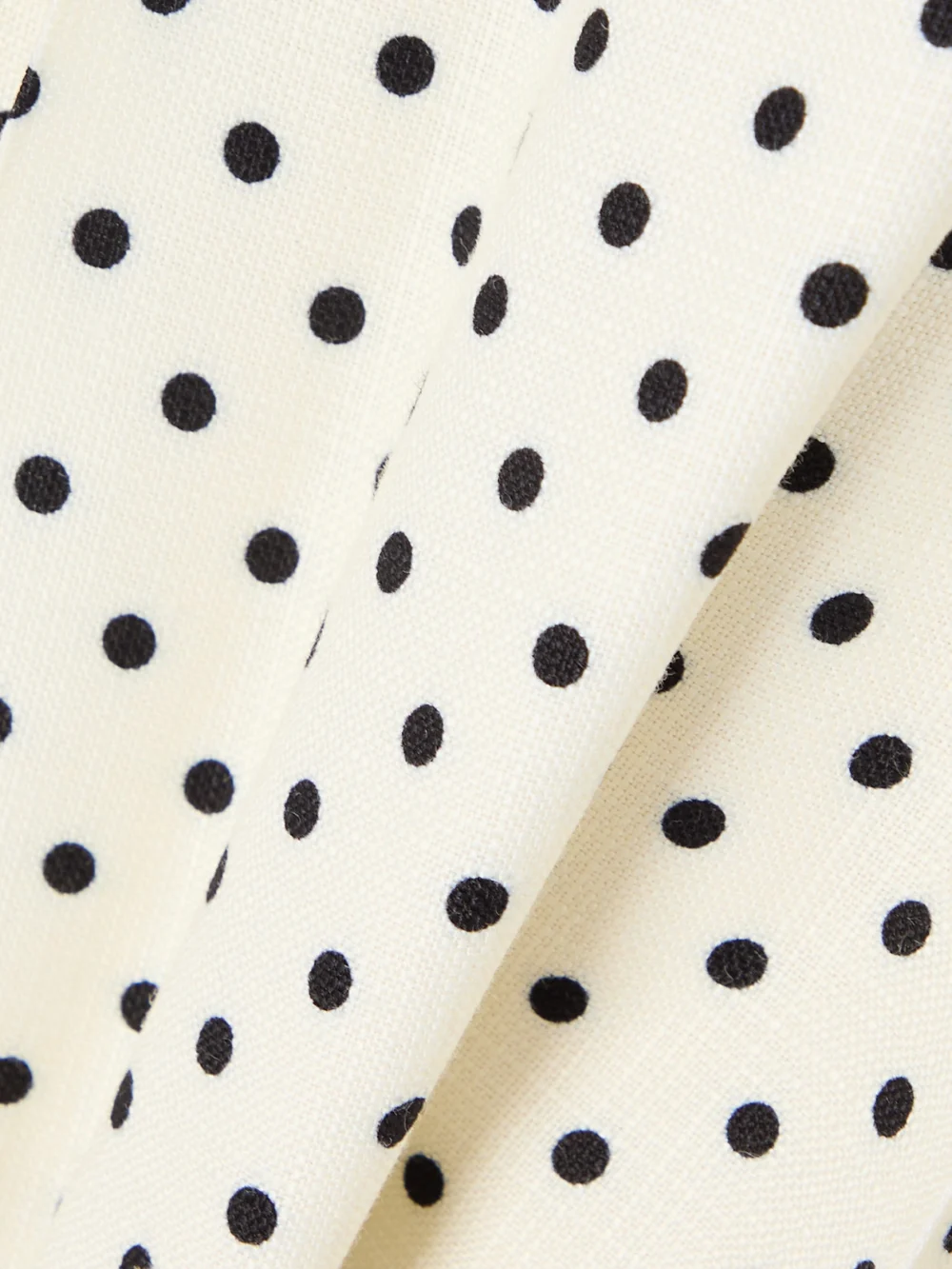 Close-up detail of the Valentino Garavani Aline Polka-dot Canvas Mini Skirt