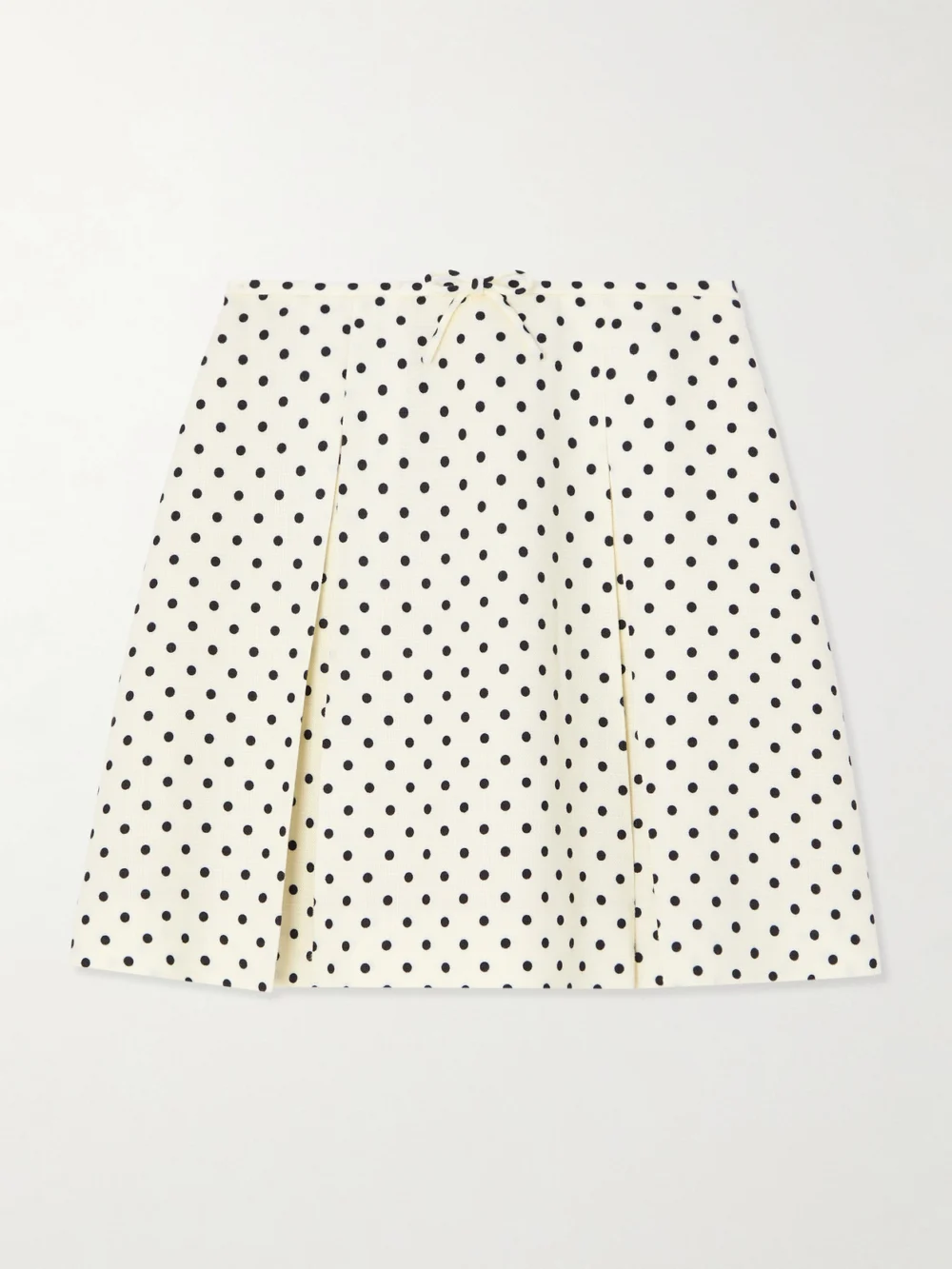 Valentino Garavani Aline Polka-dot Canvas Mini Skirt in cream