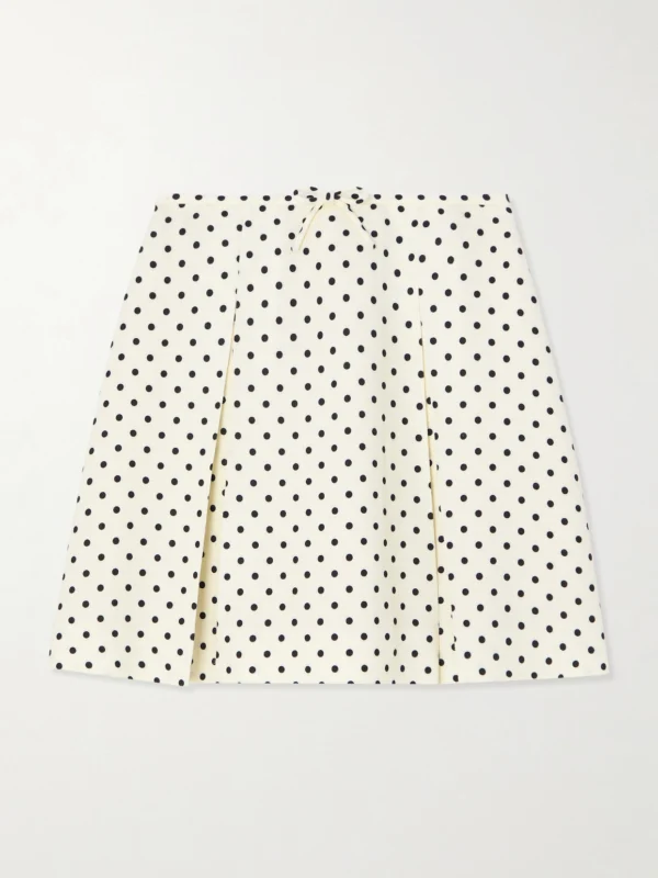 Valentino Garavani Aline Polka-dot Canvas Mini Skirt