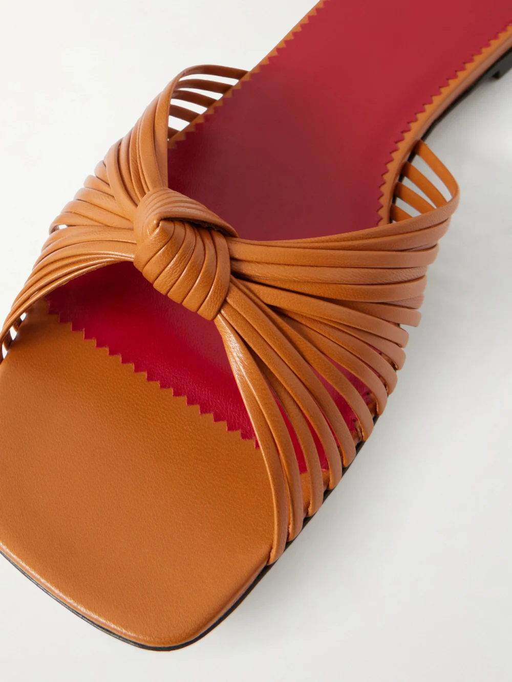 Close-up detail of the Valentino Garavani Annet Woven Leather Slides