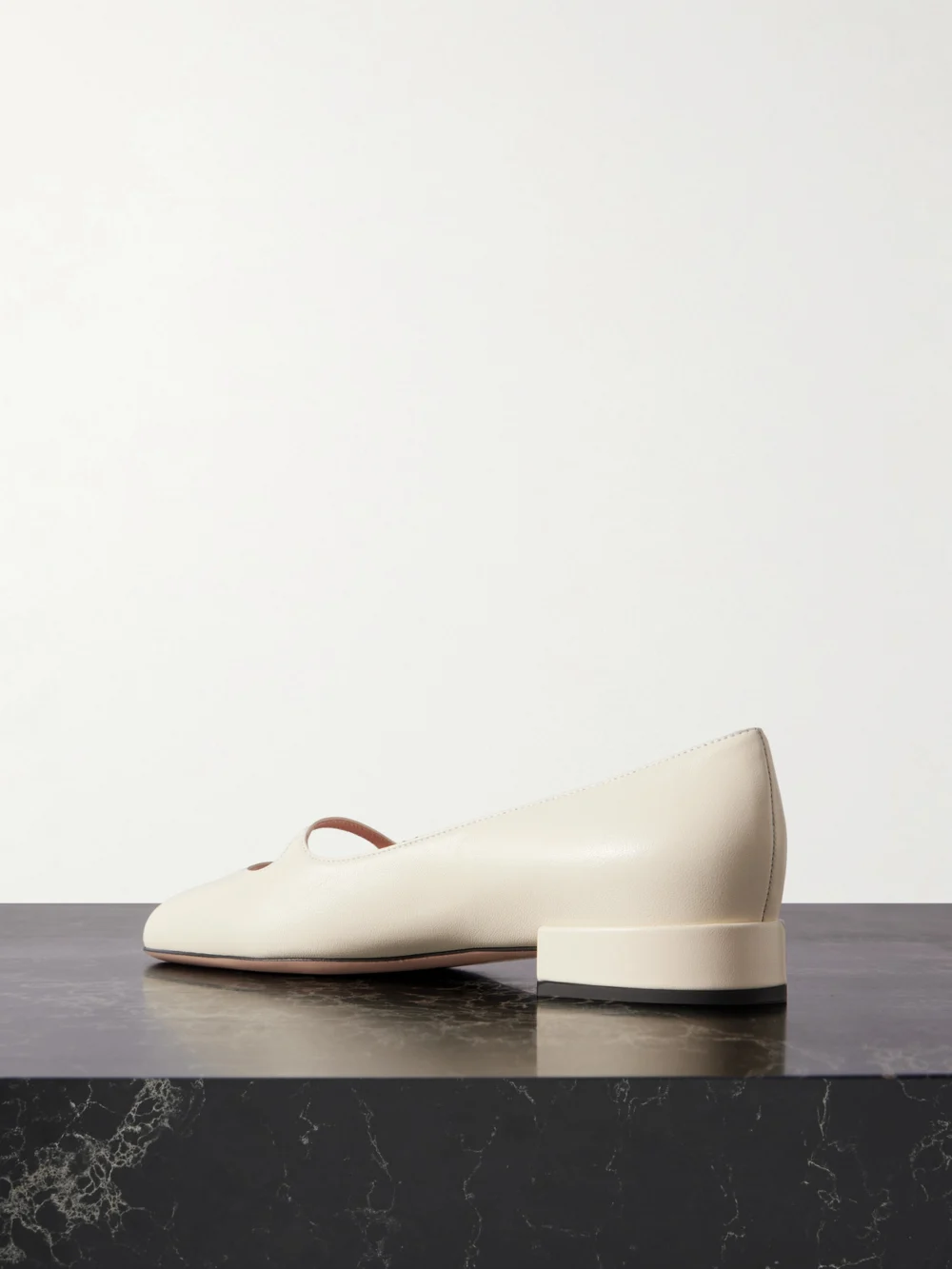 Back view of the Valentino Garavani Ballerina 20 Embellished Leather Flats