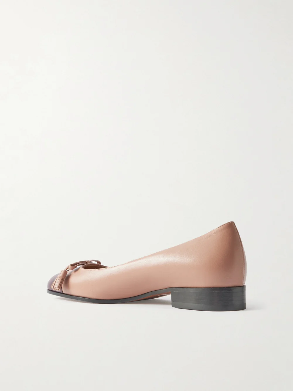 Back view of the Valentino Garavani Ballerina Two-tone Leather Flats