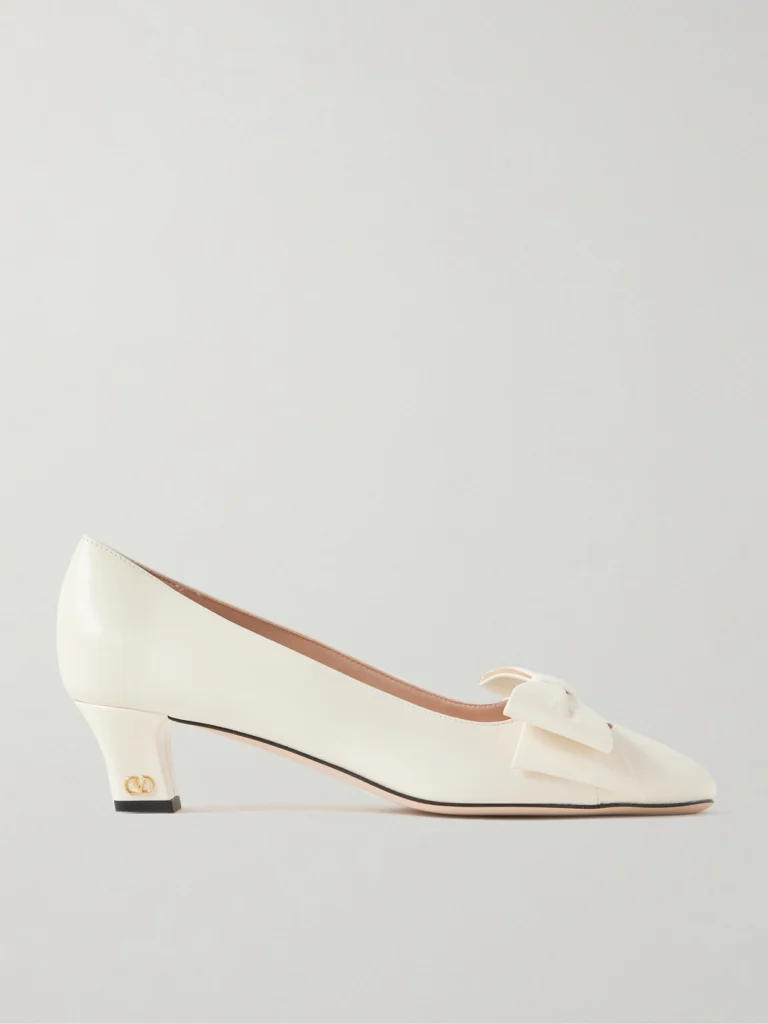 Valentino Garavani Bowow 45 Bow-embellished Leather Pumps