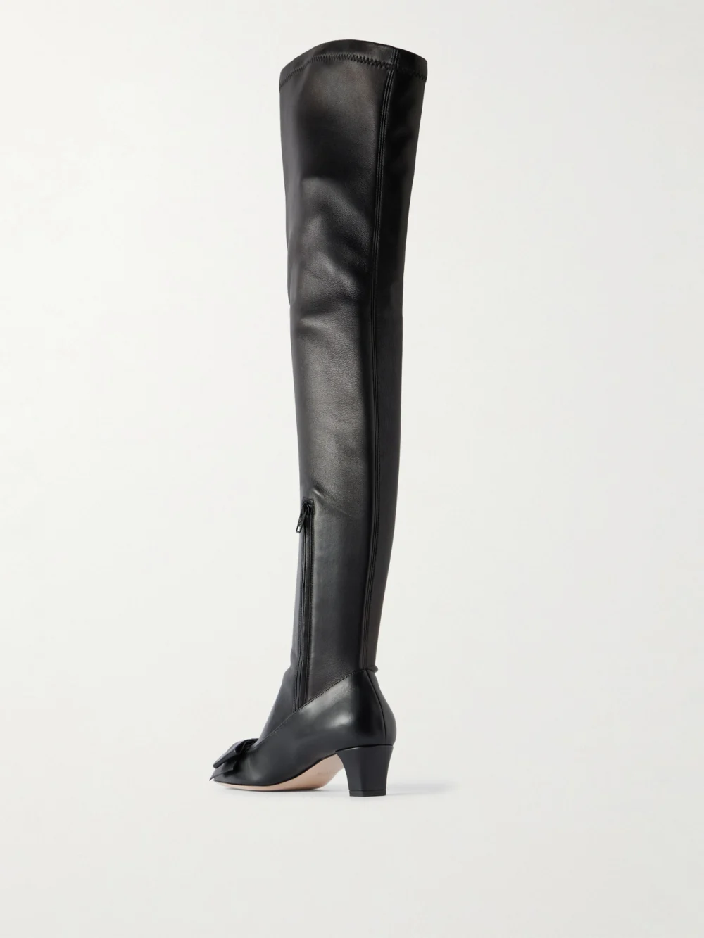 Back view of the Valentino Garavani Bowow 45 Leather Over-the-knee Boots