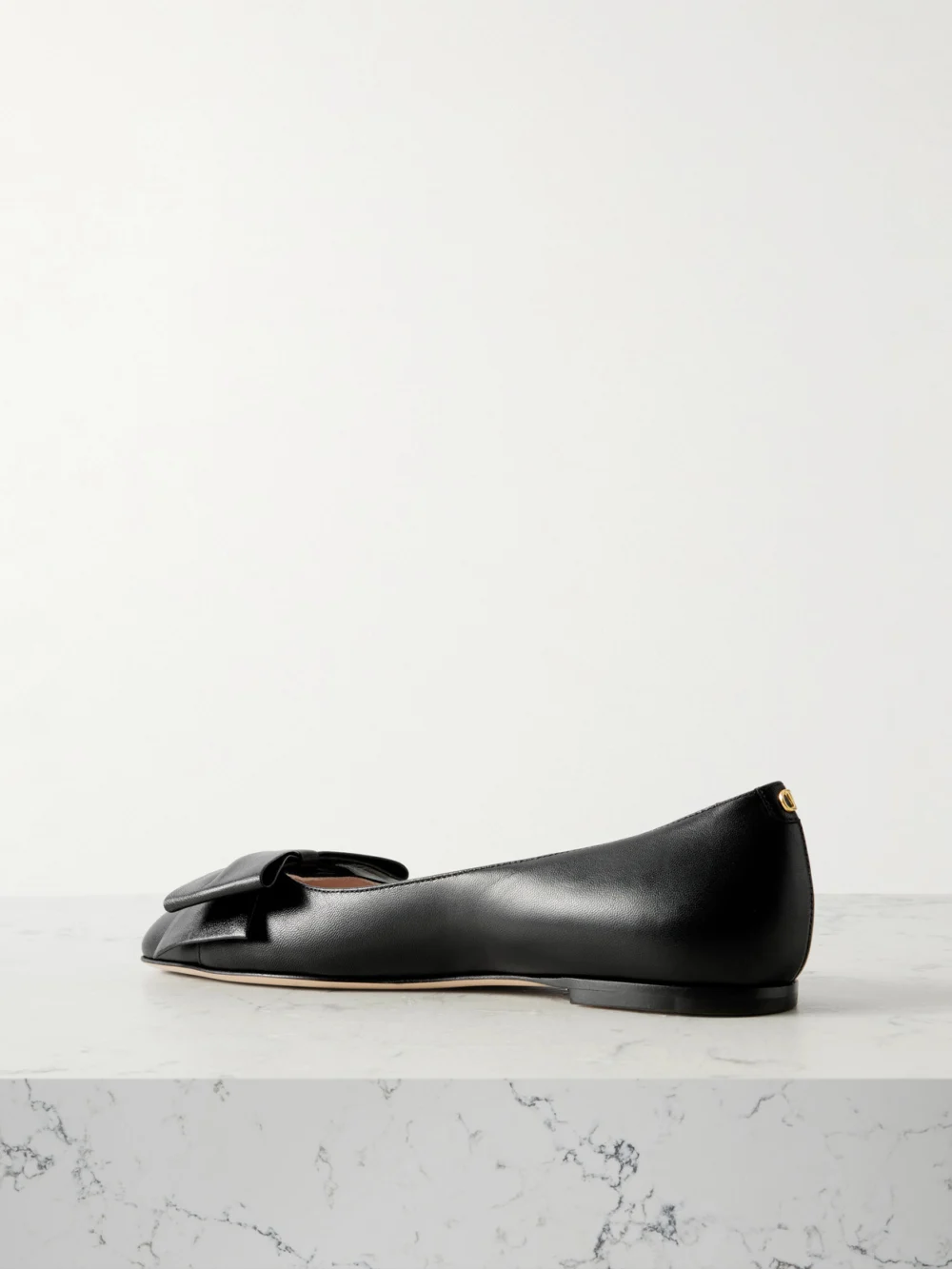 Back view of the Valentino Garavani Bowow Leather Ballet Flats