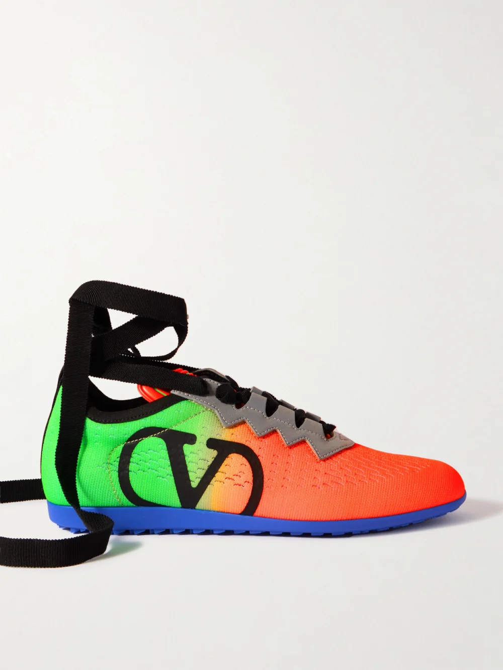 Valentino Garavani Chromathon Printed Perforated Leather Sneakers in multi