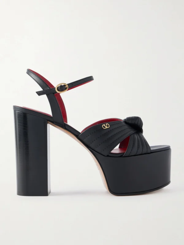 Valentino Garavani Crasher 125 Leather Platform Sandals