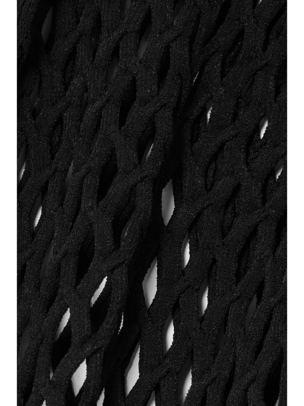 Close-up detail of the Valentino Garavani Cutout Stretch-knit Turtleneck Top