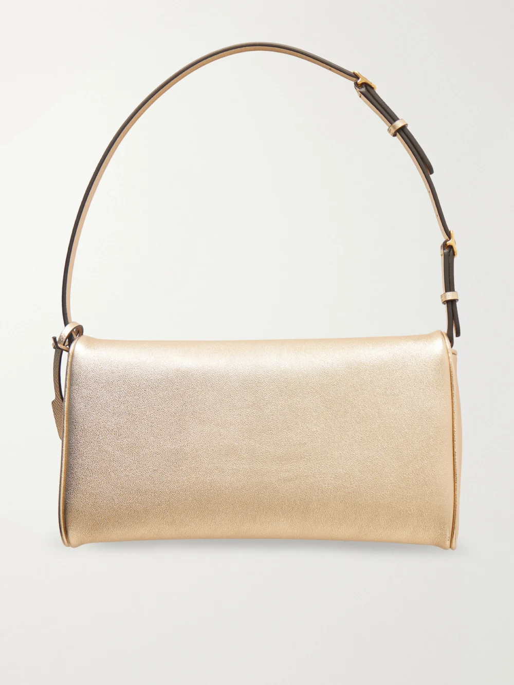 Back view of the Valentino Garavani Devain Metallic Leather Shoulder Bag