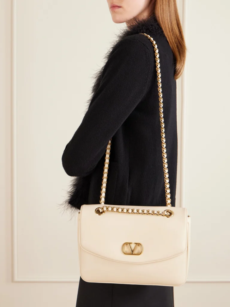Valentino Garavani Djuna Embellished Leather Shoulder Bag