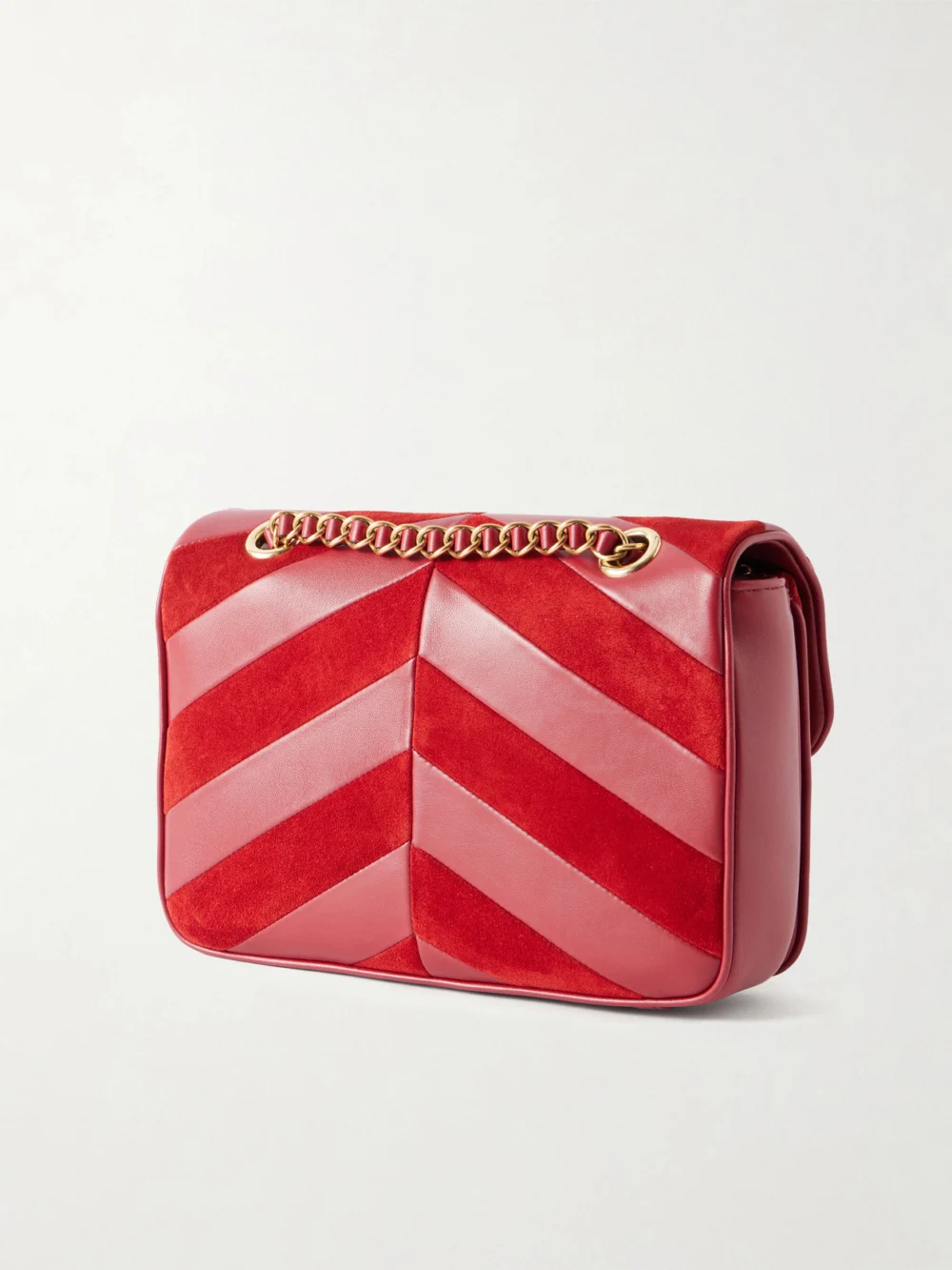 Back view of the Valentino Garavani Djuna Medium Embellished Leather Shoulder Bag