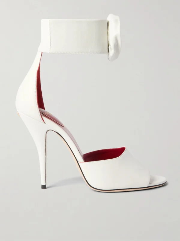 Valentino Garavani Drip Rose 105 Crystal-embellished Buckled Leather Sandals