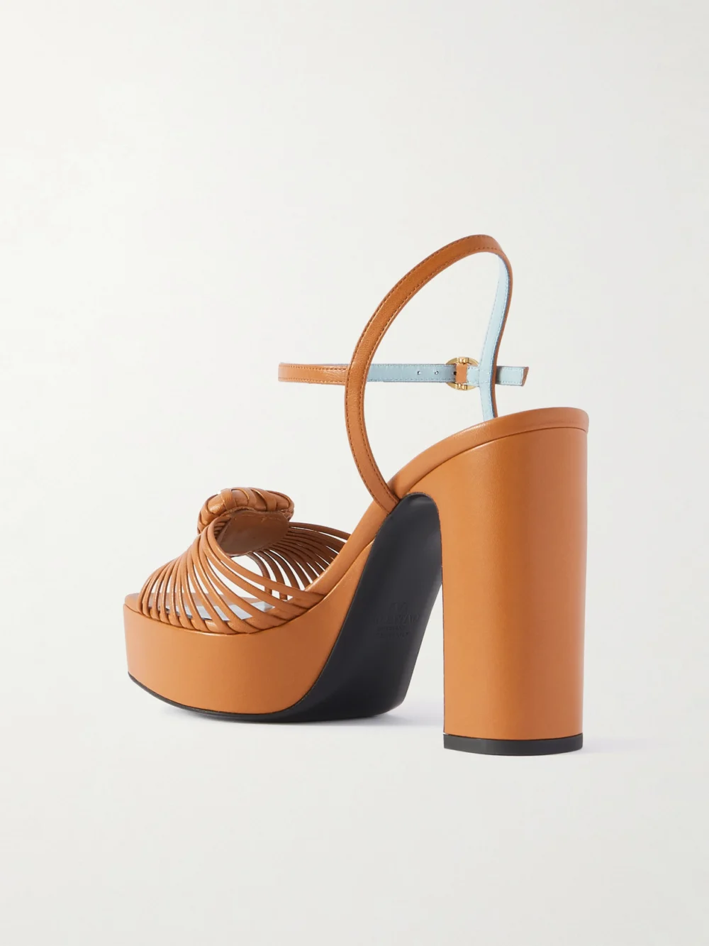 Back view of the Valentino Garavani Embellished Leather Platform Sandals