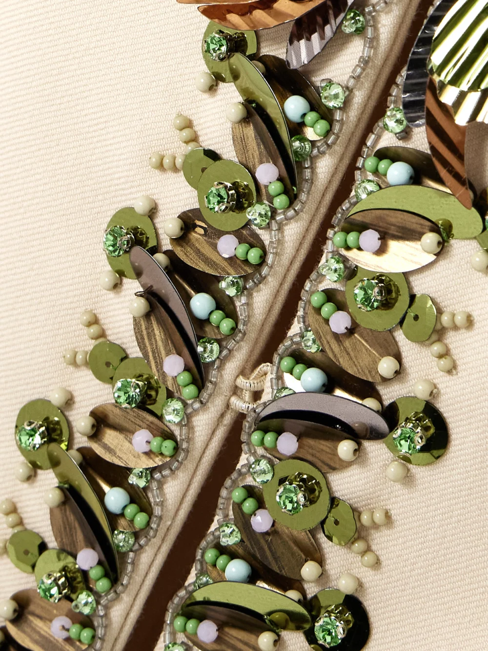 Close-up detail of the Valentino Garavani Embellished Wool and Silk-blend Twill Vest