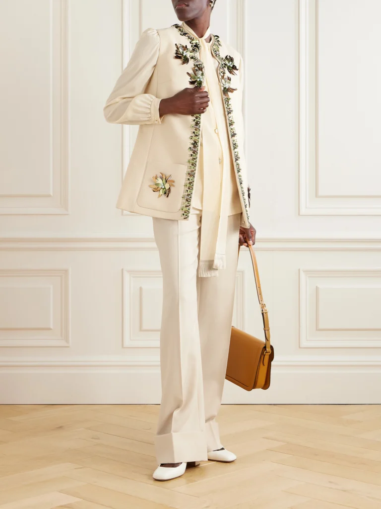 Valentino Garavani Embellished Wool and Silk-blend Twill Vest
