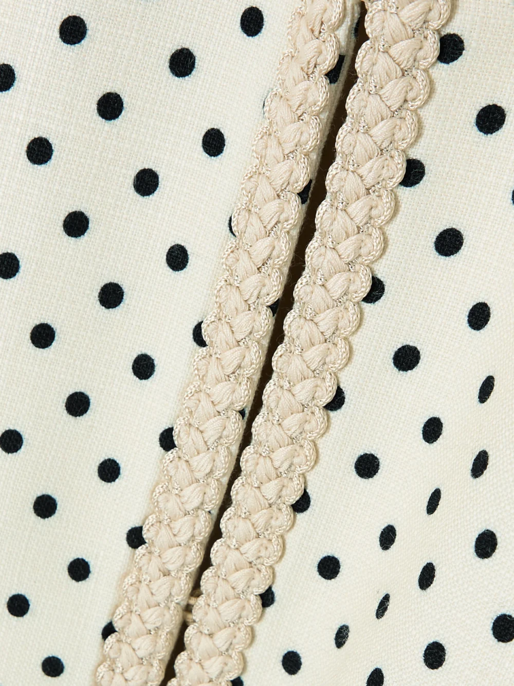 Close-up detail of the Valentino Garavani Embroidered Polka-dot Woven Jacket