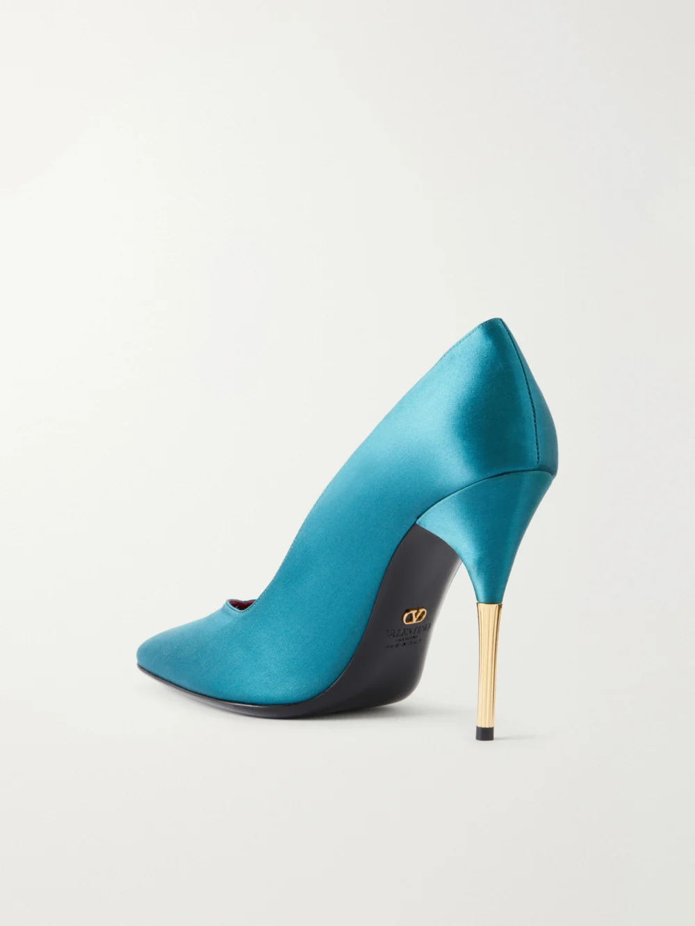 Back view of the Valentino Garavani Enigme 105 Satin Pumps