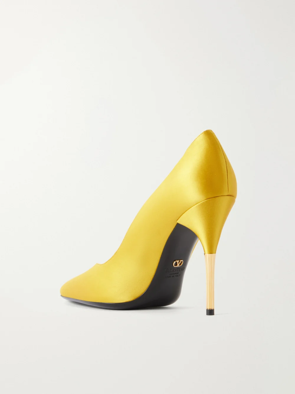 Back view of the Valentino Garavani Enigme 105 Satin Pumps
