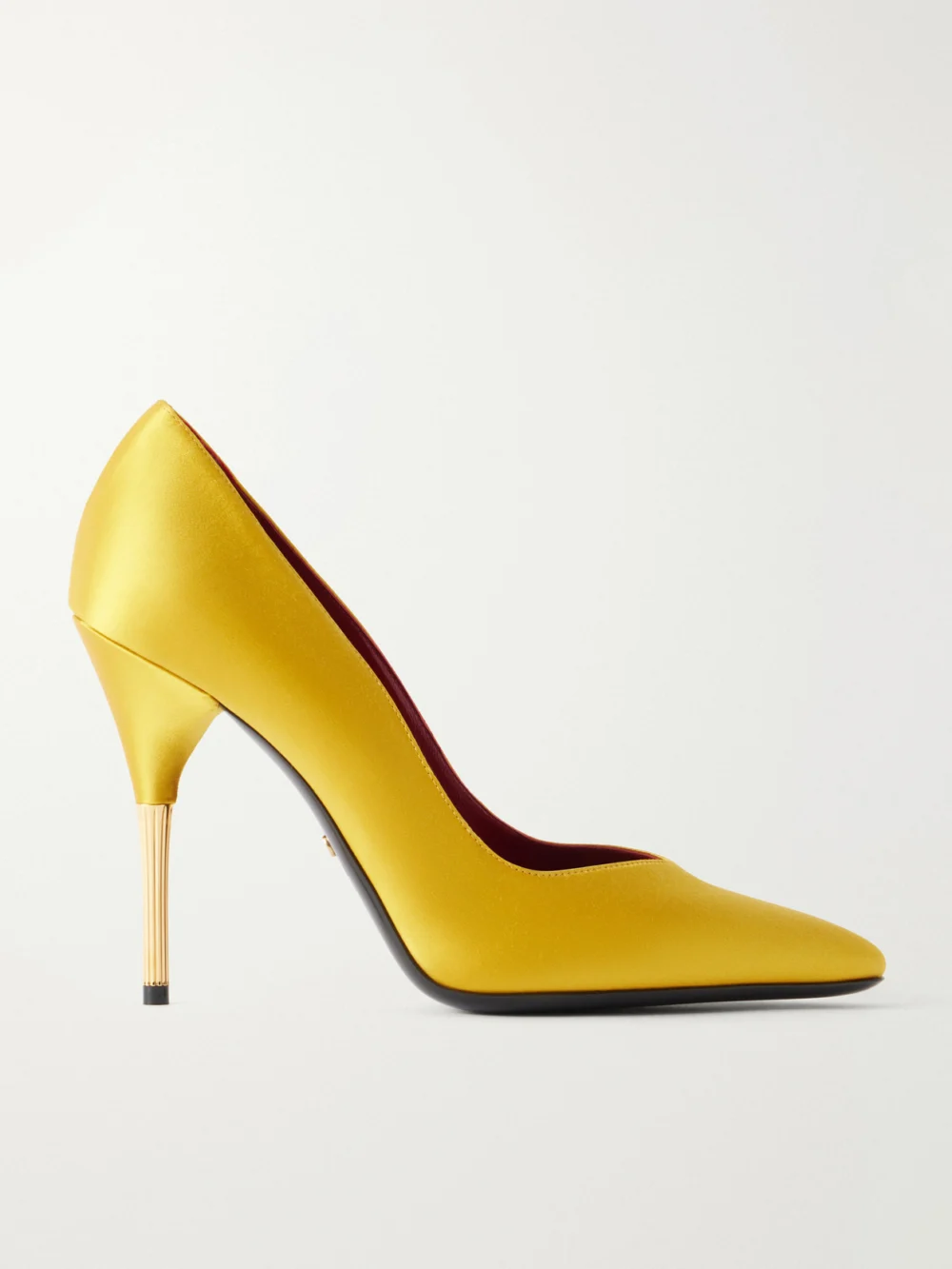 Valentino Garavani Enigme 105 Satin Pumps in yellow