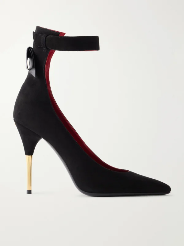 Valentino Garavani Fatale 105 Bow-detailed Suede Pumps
