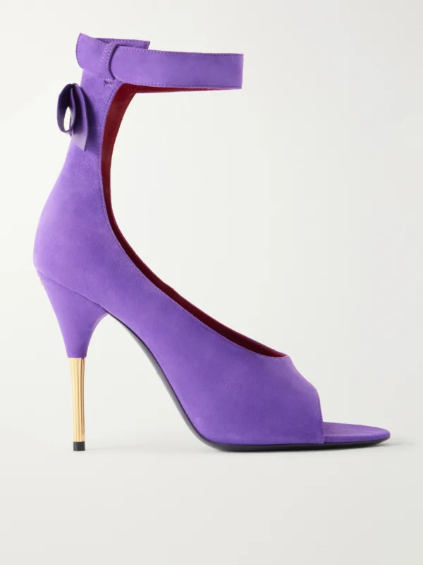 Valentino Garavani Fatale 105 Bow-detailed Suede Sandals
