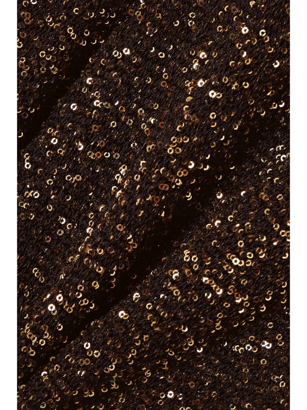 Close-up detail of the Valentino Garavani Feather-trimmed Sequin-embellished Knitted Flared Pants