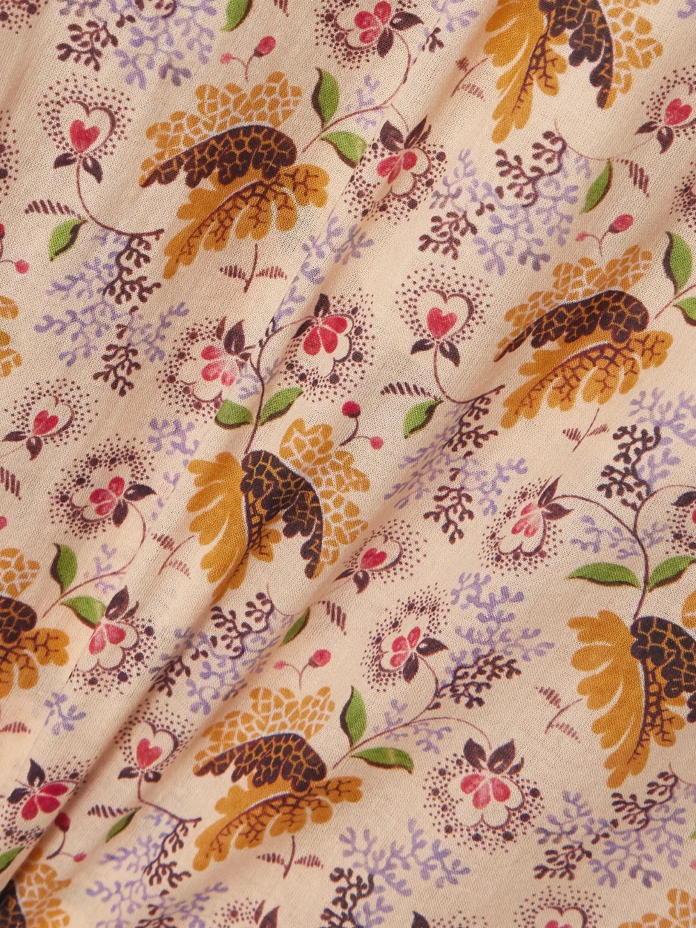 Close-up detail of the Valentino Garavani Floral-print Cotton-muslin Pants